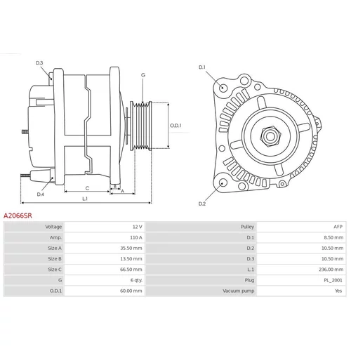 Alternátor AS-PL A2066SR - obr. 4