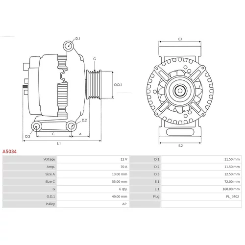 Alternátor AS-PL A5034 - obr. 4