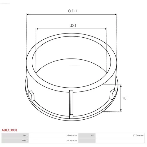 Ochranná krytka alternátora AS-PL ABEC3001 - obr. 1