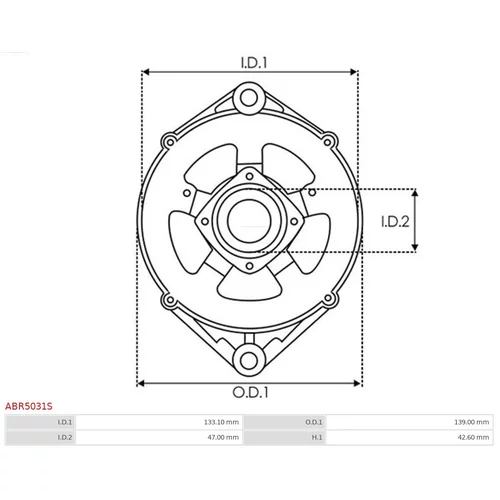 Ochranná krytka alternátora AS-PL ABR5031S - obr. 2