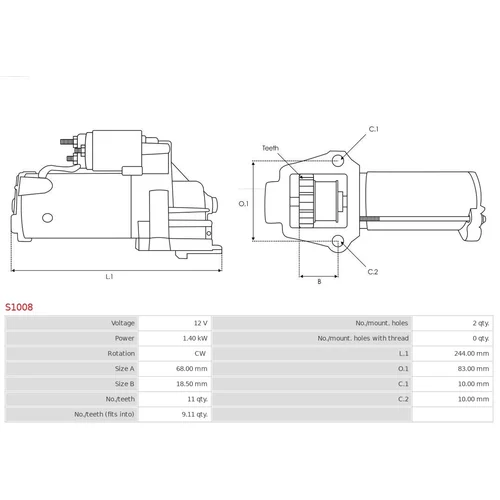 Štartér AS-PL S1008 - obr. 4