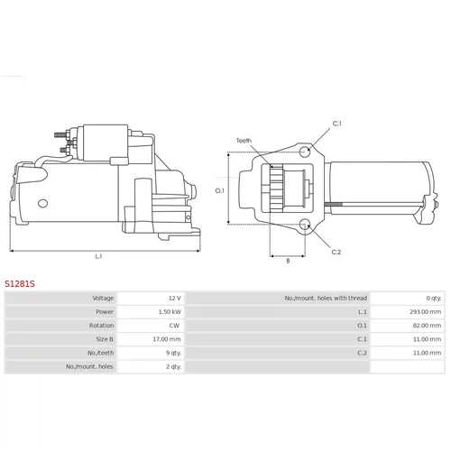 Štartér AS-PL S1281S - obr. 4