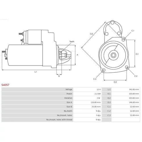 Štartér AS-PL S4057 - obr. 4