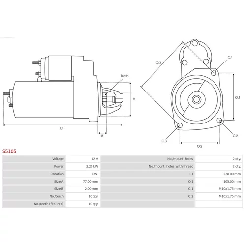 Štartér AS-PL S5105 - obr. 4