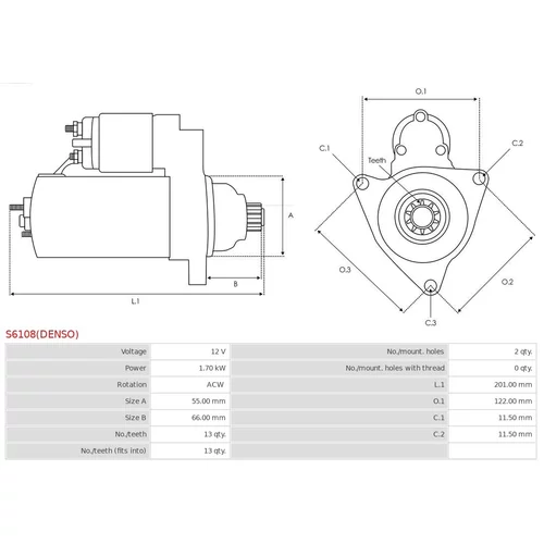 Štartér AS-PL S6108(DENSO) - obr. 4