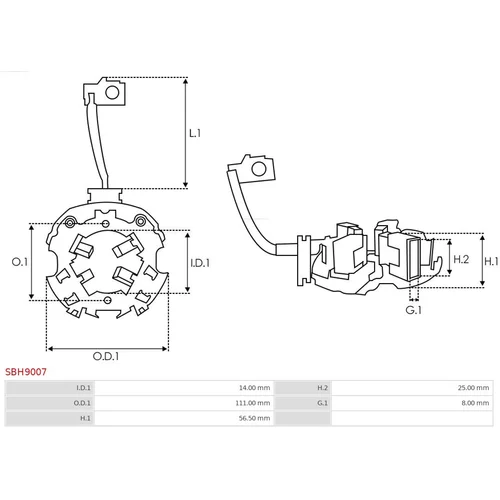 Držiak uhlíkov AS-PL SBH9007 - obr. 1