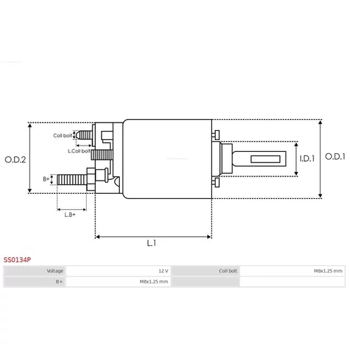 Elektromagnetický spínač pre štartér AS-PL SS0134P - obr. 3