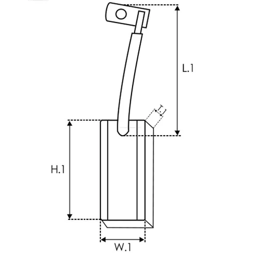 Uhlíkový zberač alternátora AS-PL ZS0003 - obr. 2