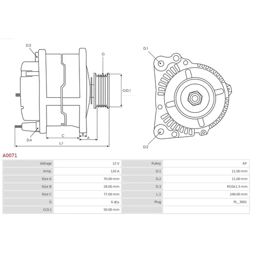 Alternátor AS-PL A0071 - obr. 4