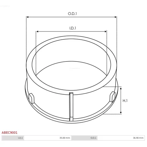 Ochranná krytka alternátora AS-PL ABEC9001 - obr. 1