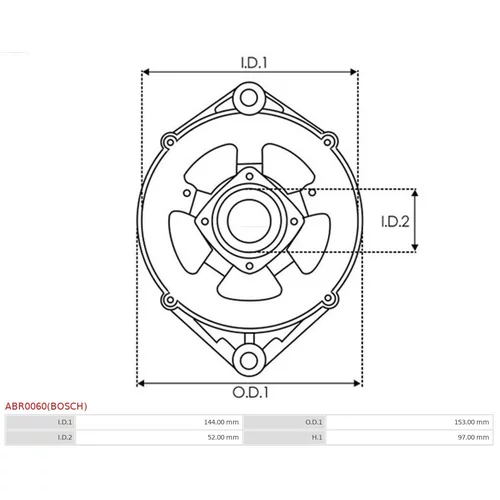 Ochranná krytka alternátora AS-PL ABR0060(BOSCH) - obr. 2