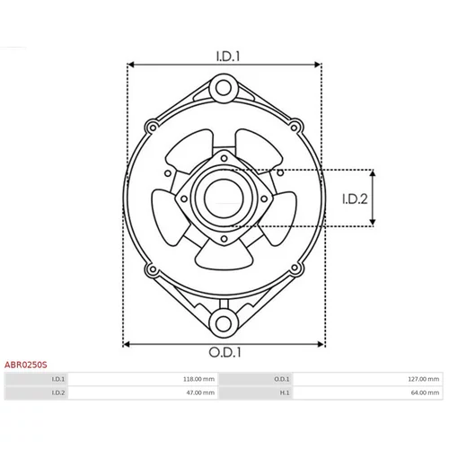 Ochranná krytka alternátora AS-PL ABR0250S - obr. 2