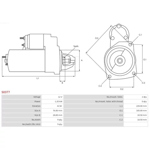 Štartér AS-PL S0377 - obr. 4