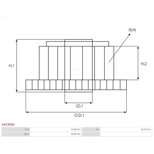 Rotor štartéra AS-PL SAC0004 - obr. 2