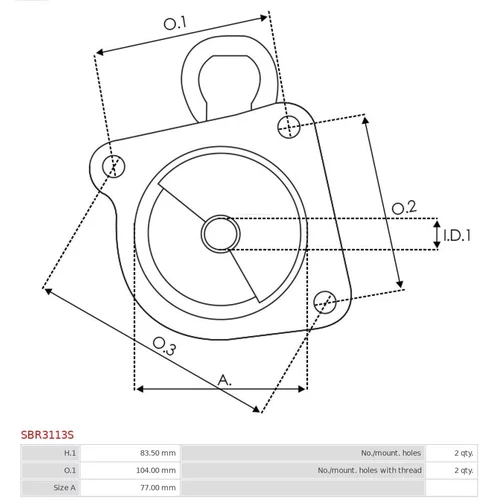 Veko sýtiča karburátora SBR3113S /AS-PL/ - obr. 2