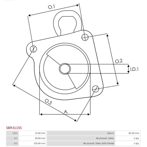 Veko sýtiča karburátora SBR3115S /AS-PL/ - obr. 2