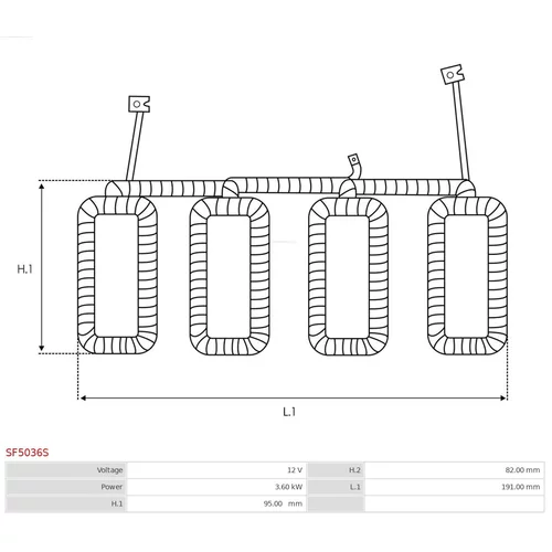 Budiace vinutie štartéra AS-PL SF5036S - obr. 1