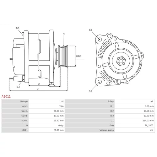 Alternátor A2011 /AS-PL/ - obr. 4