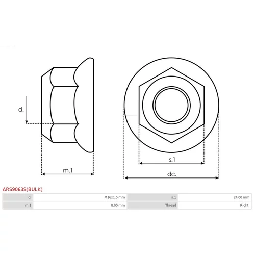 Sada na opravu alternátora ARS9063S(BULK) /AS-PL/ - obr. 1