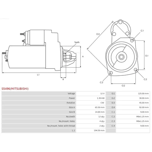 Štartér AS-PL S5496(MITSUBISHI) - obr. 4