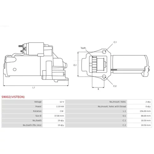 Štartér S9002(VISTEON) /AS-PL/ - obr. 4