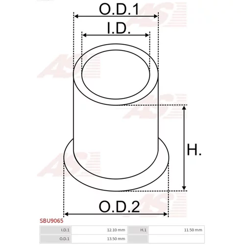 Puzdro, Hriadeľ štartéra SBU9065 /AS-PL/ - obr. 1