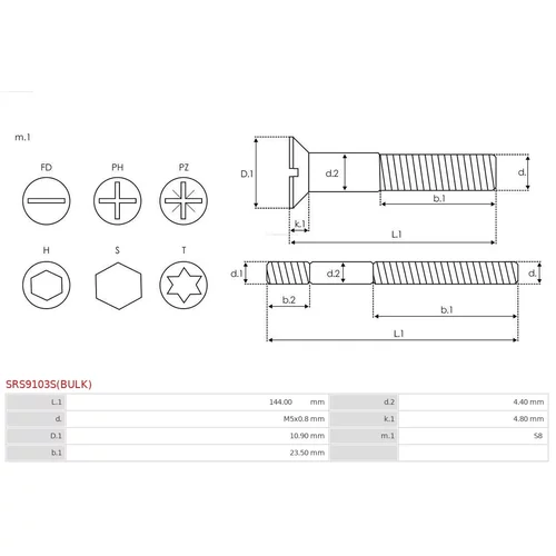 Sada na opravu alternátora SRS9103S(BULK) /AS-PL/ - obr. 1