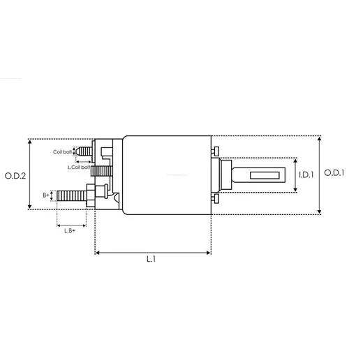 Elektromagnetický spínač pre štartér AS-PL SS3043(VALEO) - obr. 3