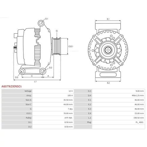 Alternátor AS-PL A6079(DENSO) - obr. 4