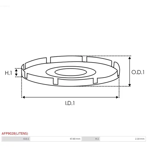 Remenica alternátora AS-PL AFP9028(LITENS) - obr. 1