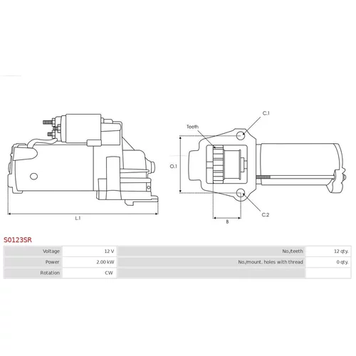 Štartér S0123SR /AS-PL/ - obr. 4