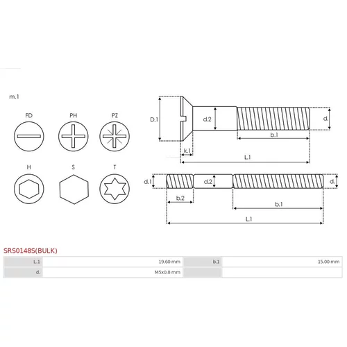 Sada na opravu alternátora SRS0148S(BULK) /AS-PL/ - obr. 1