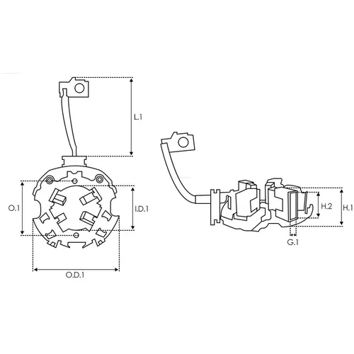 Držiak uhlíkov AS-PL SRS3108(VALEO) - obr. 1