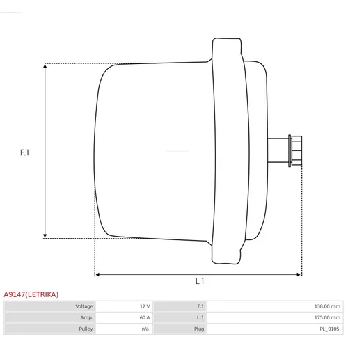 Alternátor AS-PL A9147(LETRIKA) - obr. 4