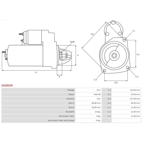 Štartér AS-PL S0085SR - obr. 4