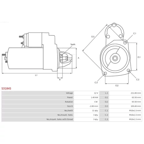 Štartér AS-PL S3184S - obr. 4