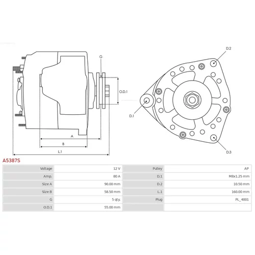 Alternátor AS-PL A5387S - obr. 4