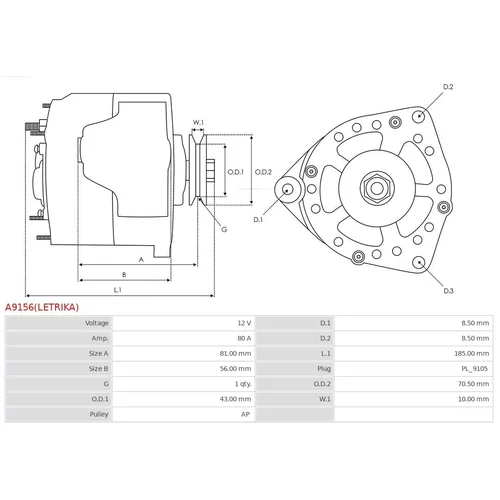 Alternátor AS-PL A9156(LETRIKA) - obr. 5