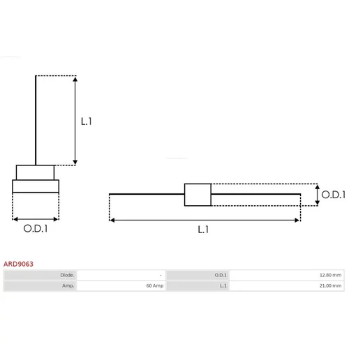 Usmerňovač alternátora AS-PL ARD9063 - obr. 1