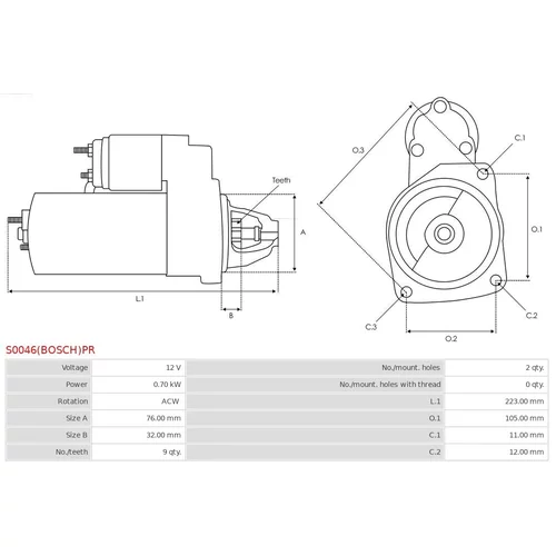 Štartér AS-PL S0046(BOSCH)PR - obr. 4