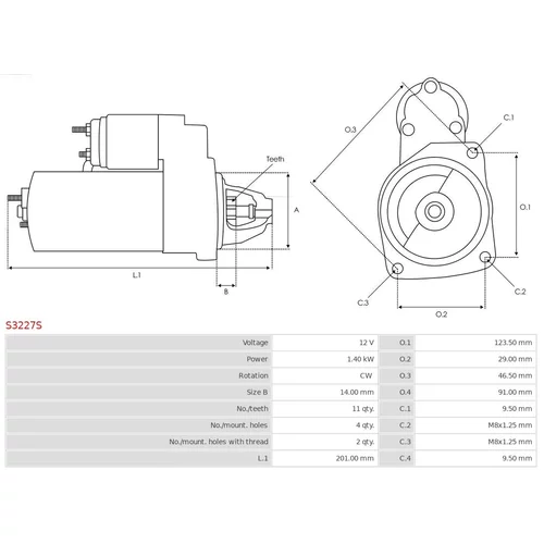 Štartér AS-PL S3227S - obr. 4