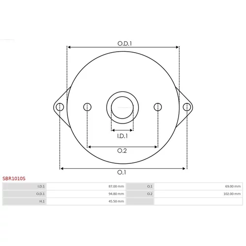 Veko sýtiča karburátora AS-PL SBR1010S - obr. 2