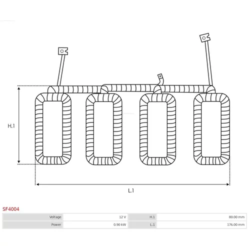Budiace vinutie štartéra AS-PL SF4004 - obr. 1