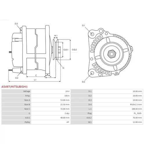 Alternátor AS-PL A5497(MITSUBISHI) - obr. 5