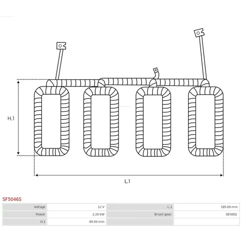 Budiace vinutie štartéra SF5046S /AS-PL/ - obr. 1