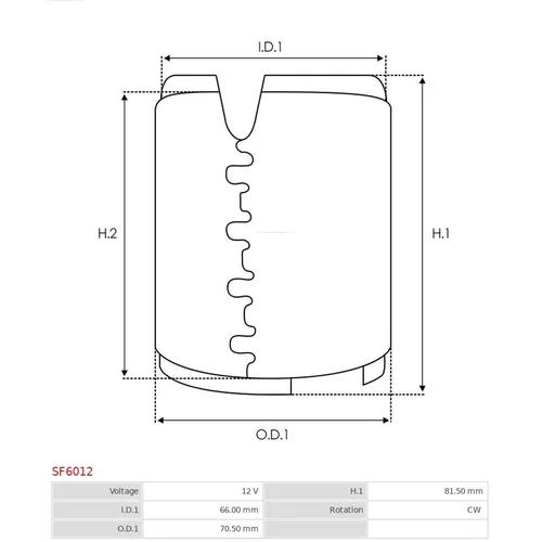 Budiace vinutie štartéra SF6012 /AS-PL/ - obr. 2