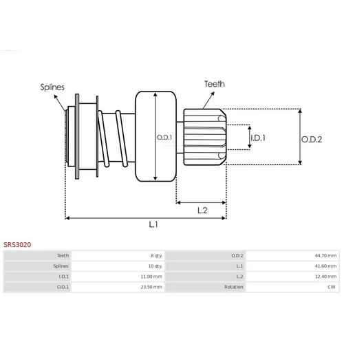 Rotor štartéra AS-PL SRS3020 - obr. 1