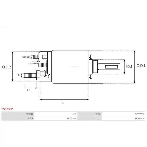 Elektromagnetický spínač pre štartér AS-PL SS0333P - obr. 3