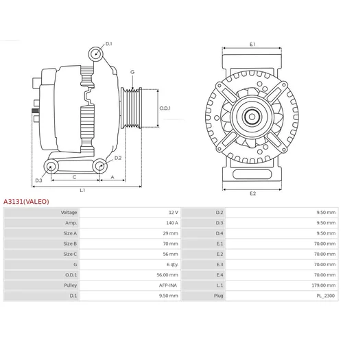 Alternátor AS-PL A3131(VALEO) - obr. 4