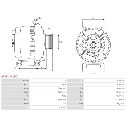 Alternátor AS-PL A3363(VALEO) - obr. 4